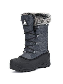 Men's Women's Snow Boots Outdoor Warm Mid-Calf Booties Anti-Skid Water Resistant Winter Shoes