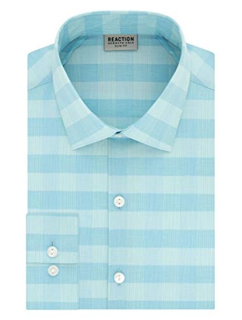 Kenneth Cole REACTION Men's Dress Shirt Technicole Slim Fit Check