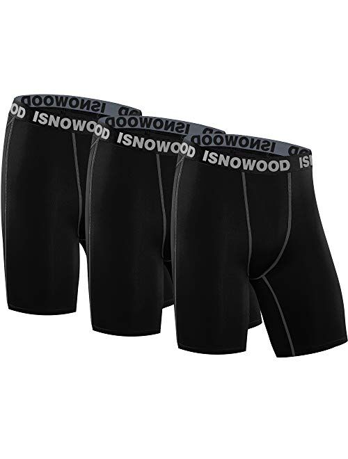 isnowood Compression Shorts for Men Spandex Running Workout Athletic Underwear