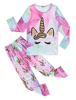 Pajamas for Girls Unicorn Pjs Sets Little Kids Cotton Sleepwear