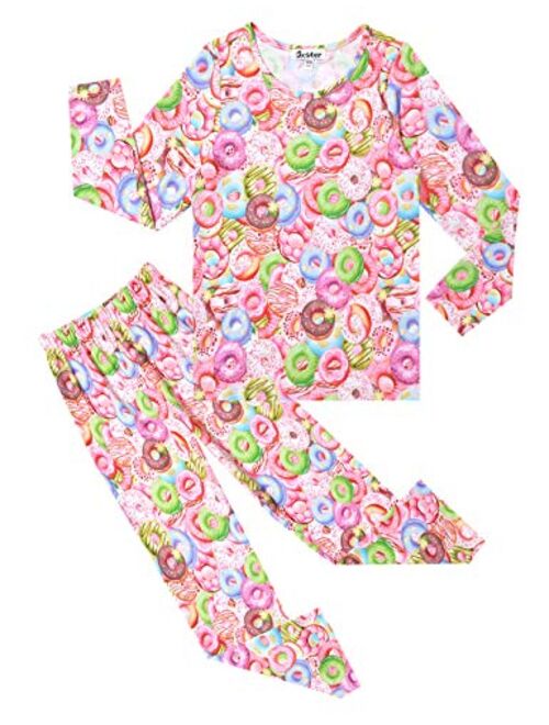 Jxstar Pajamas for Girls Unicorn Pjs Sets Little Kids Cotton Sleepwear