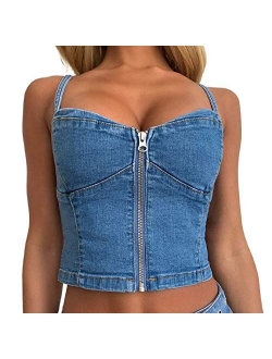 Women’s Corset Crop Top Sexy Push Up Bustier Tank Top