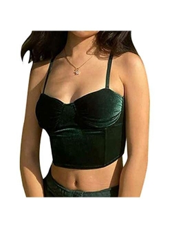 Women’s Corset Crop Top Sexy Push Up Bustier Tank Top