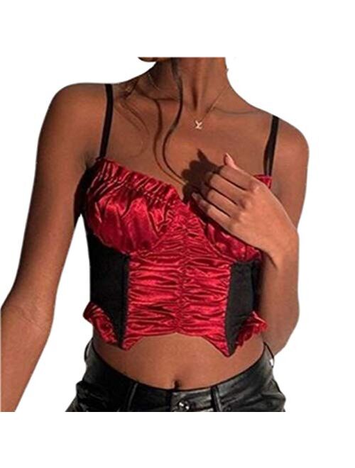 Women’s Corset Crop Top Sexy Push Up Bustier Tank Top