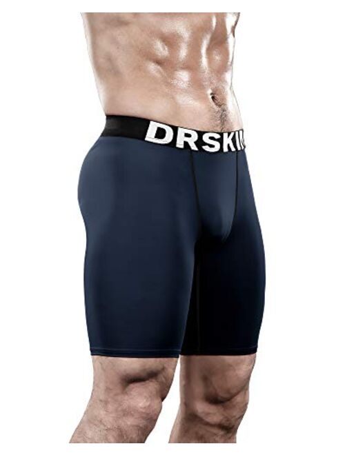 DRSKIN Men's 1 or 3 Pack Compression Shorts Sports Running Cool Dry Tights Pants Leggings Active Baselayer Rashguard