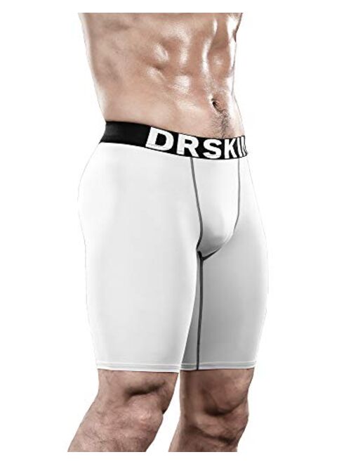 DRSKIN Men's 1 or 3 Pack Compression Shorts Sports Running Cool Dry Tights Pants Leggings Active Baselayer Rashguard