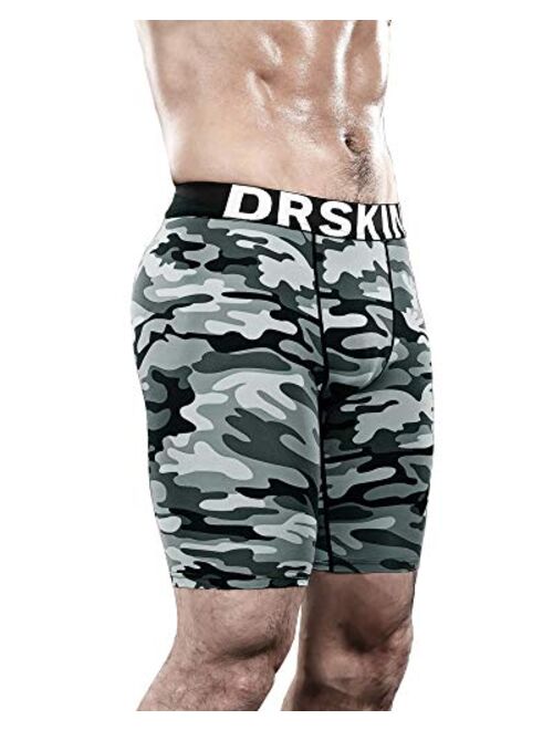 DRSKIN Men's 1 or 3 Pack Compression Shorts Sports Running Cool Dry Tights Pants Leggings Active Baselayer Rashguard