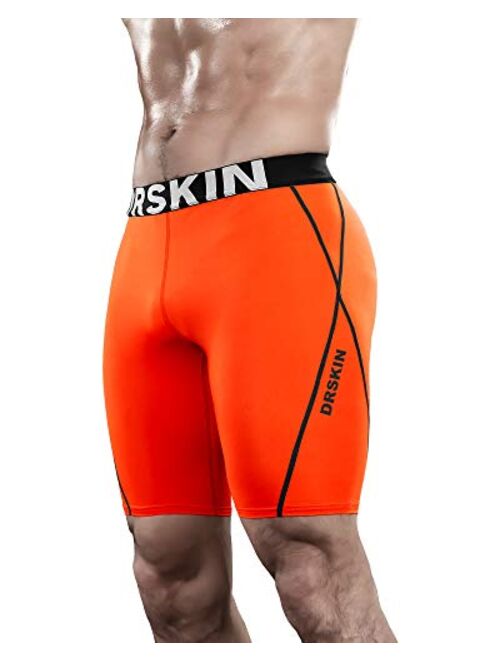 DRSKIN Men's 1 or 3 Pack Compression Shorts Sports Running Cool Dry Tights Pants Leggings Active Baselayer Rashguard