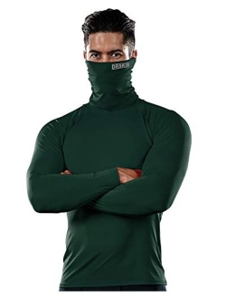 MASK Turtleneck Compression Shirts Top Dry Sports Baselayer Running Long Sleeve Thermal Cold Men