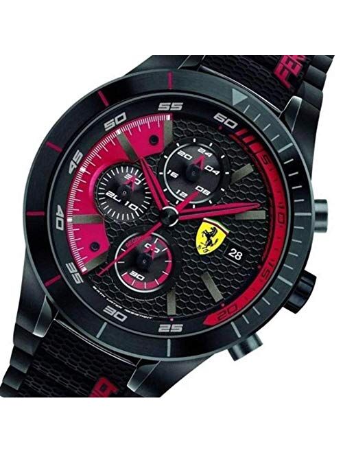 Ferrari Men's 0830260 REDREV EVO Analog Display Quartz Black Watch