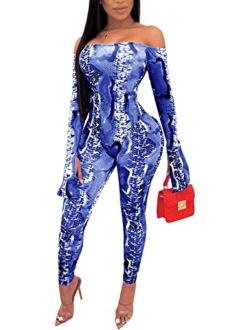 Women 2 Piece Tracksuits Bodycon Long Sleeve Jumpsuits Sexy Long Pants Stretchy Sweatsuits