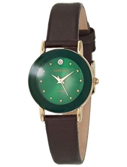 Women's 75/2447 Diamond-Accented Leather Strap Watch