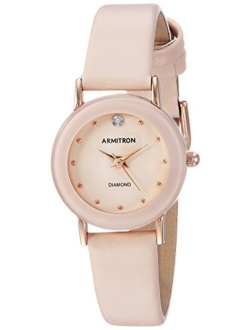 Women's 75/2447 Diamond-Accented Leather Strap Watch