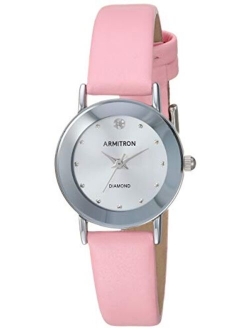 Women's 75/2447 Diamond-Accented Leather Strap Watch