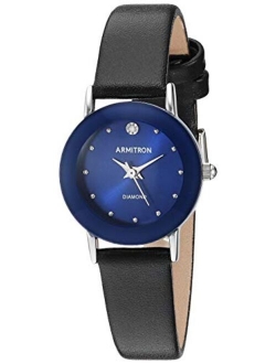 Women's 75/2447 Diamond-Accented Leather Strap Watch