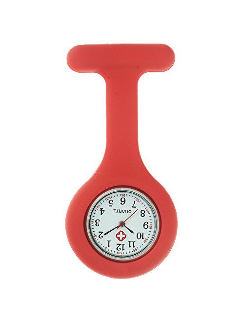 Silicone Pocket Brooch Clip Fob Medical Nurse Watch Pocket Clock Gift for Hospital Doctors Nursing Timepiece