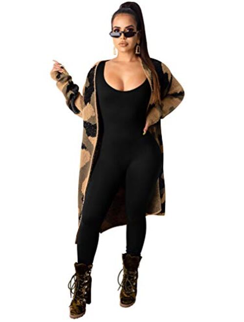 LAGSHIAN Women's Sexy Bodycon Long Sleeve Scoop Neck One Piece Jumpsuit  Romper : : Clothing, Shoes & Accessories