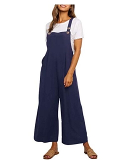 YOINS Fashion Overalls for Women Bib Baggy Dungaree Square Neck Adjustable Strap Rompers Jumpsuits