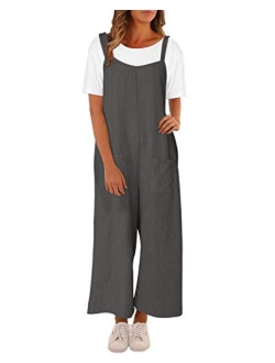 YOINS Fashion Overalls for Women Bib Baggy Dungaree Square Neck Adjustable Strap Rompers Jumpsuits