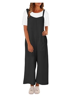 YOINS Fashion Overalls for Women Bib Baggy Dungaree Square Neck Adjustable Strap Rompers Jumpsuits