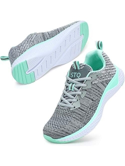 Walking Shoes Women - Breathable Athletic Tennis Sneakers for Gym Jogging Travel