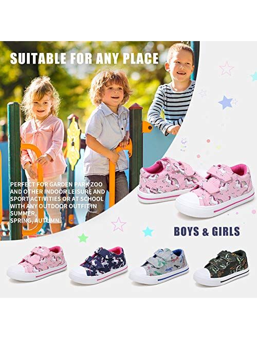 STQ Toddler Boys & Girls Slip On Canvas Sneakers