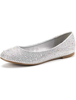 Women's Sole-Shine Rhinestone Ballet Flats Shoes