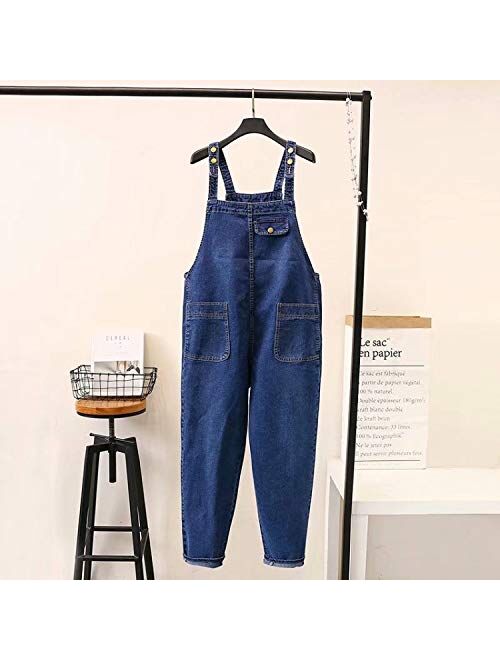 Women's Loose Baggy Cotton Wide Leg Jumpsuits Rompers Overalls Harem Pants Distressed