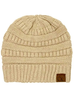 CC Classic Winter Fall Trendy Chunky Stretchy Cable Knit Beanie Hat