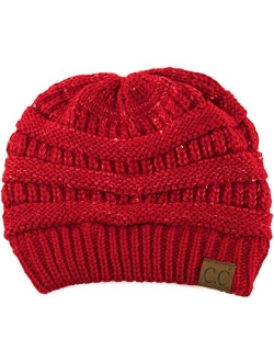 CC Classic Winter Fall Trendy Chunky Stretchy Cable Knit Beanie Hat