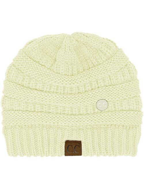 CC Classic Winter Fall Trendy Chunky Stretchy Cable Knit Beanie Hat