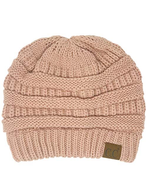 CC Classic Winter Fall Trendy Chunky Stretchy Cable Knit Beanie Hat