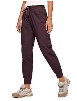 Women's Hiking Pants Lightweight Quick Dry Drawstring Joggers with Pockets Elastic Waist Travel Pull on Pants