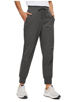 Women's Hiking Pants Lightweight Quick Dry Drawstring Joggers with Pockets Elastic Waist Travel Pull on Pants