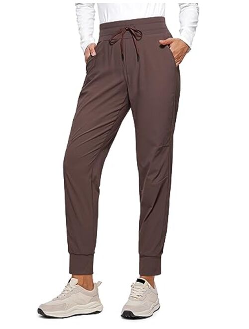 CRZ YOGA Women's Hiking Pants Lightweight Quick Dry Drawstring Joggers with Pockets Elastic Waist Travel Pull on Pants