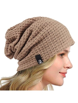 HISSHE Women's Slouchy Beanie Knit Beret Skull Cap Baggy Winter Summer Hat B08w