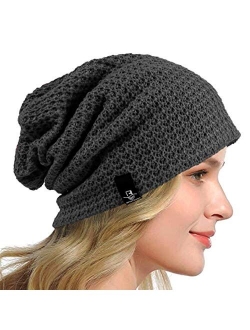 HISSHE Women's Slouchy Beanie Knit Beret Skull Cap Baggy Winter Summer Hat B08w