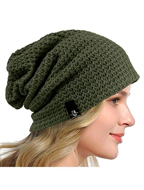 HISSHE Women's Slouchy Beanie Knit Beret Skull Cap Baggy Winter Summer Hat B08w