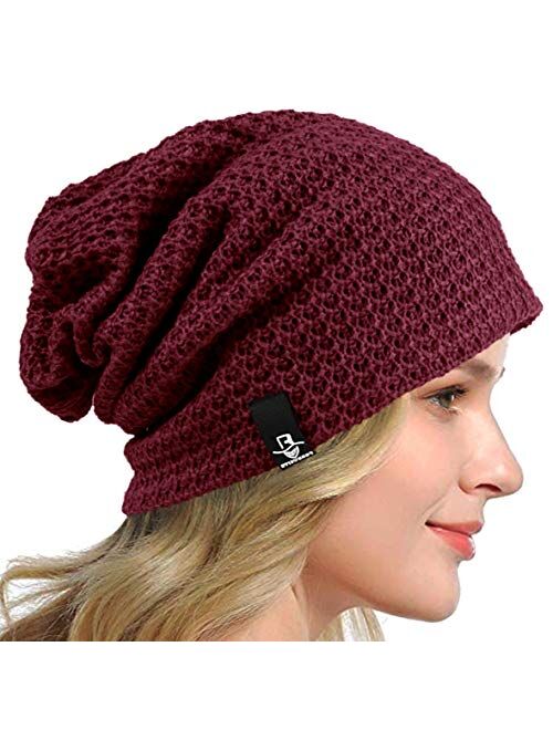 HISSHE Women's Slouchy Beanie Knit Beret Skull Cap Baggy Winter Summer Hat B08w