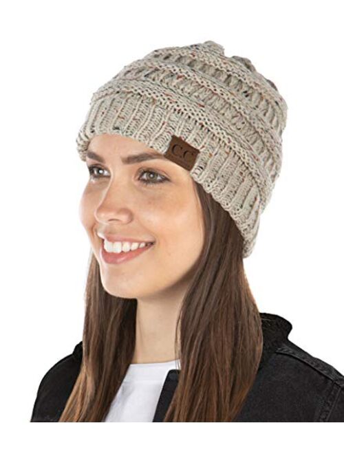 Funky Junque Exclusives Womens Beanie Solid Ribbed Knit Hat Warm Soft Skull Cap