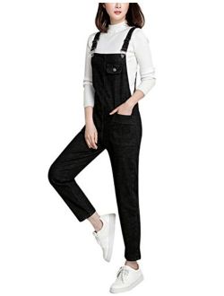 Lentta Women's Loose Baggy Denim Bib Harem Overalls Romper Jumpsuit Pants