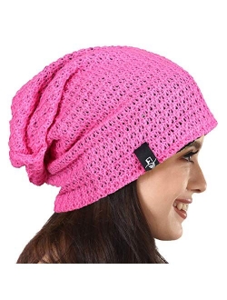 PGTen Women's Knit Slouchy Beanie Baggy Skull Cap Turban Winter Summer Beret Hat