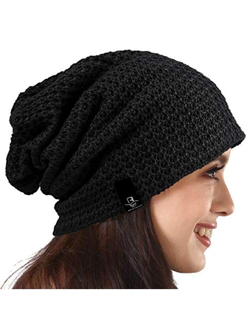 PGTen Women's Knit Slouchy Beanie Baggy Skull Cap Turban Winter Summer Beret Hat