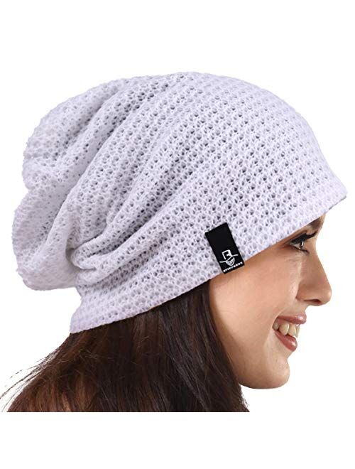 PGTen Women's Knit Slouchy Beanie Baggy Skull Cap Turban Winter Summer Beret Hat