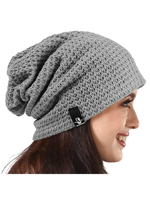 PGTen Women's Knit Slouchy Beanie Baggy Skull Cap Turban Winter Summer Beret Hat