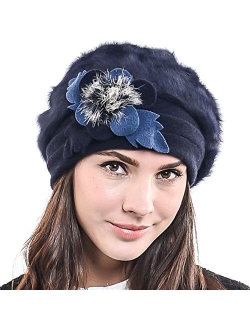 F&N STORY Lady French Beret Wool Beret Chic Beanie Winter Hat Jf-br022