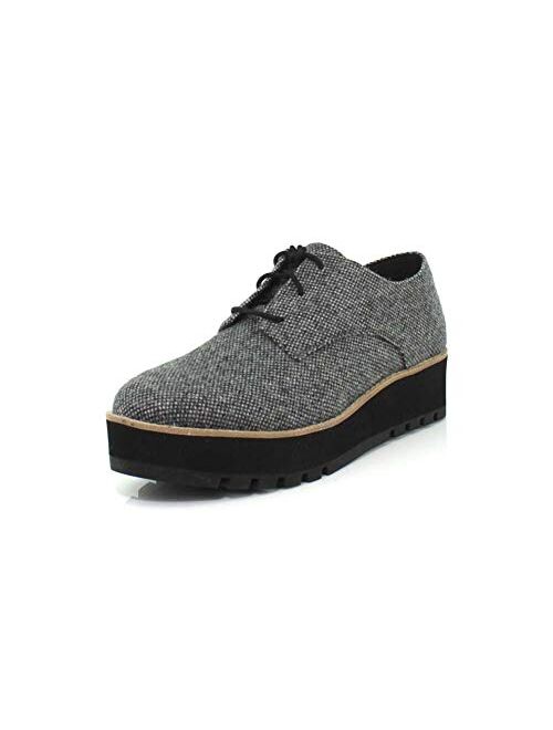 Eileen Fisher Womens Eddy Tweed Platform Oxford