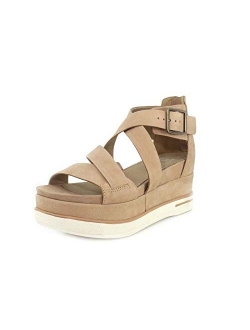 Womens Boost Washed Leather Platform Sandal