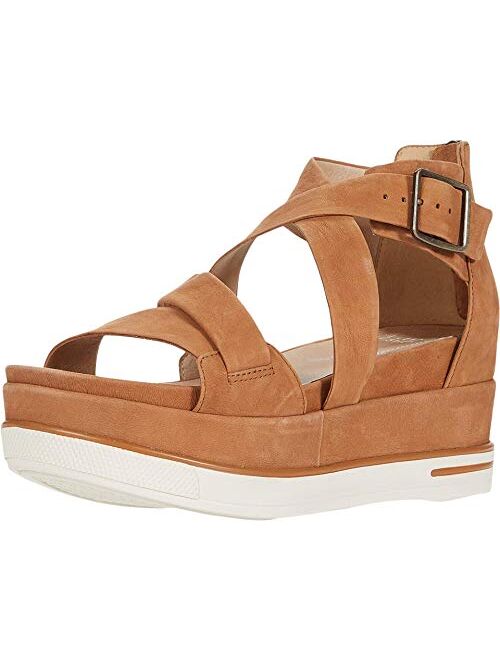 Eileen Fisher Womens Boost Washed Leather Platform Sandal