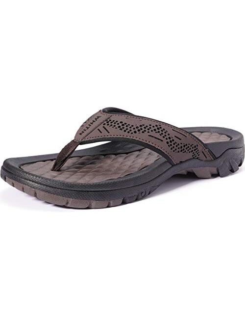 WHITIN Men's Flip Flops | Outdoor Thong Sandals | Arch Support | Slip Resistant